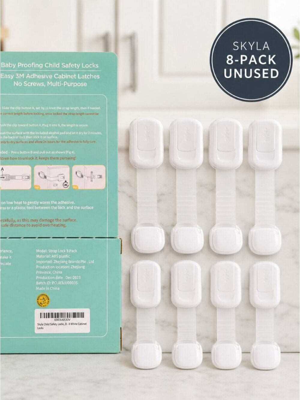 New With Tags | Skyla | 8-Pack Child-Proof Cabinet Locks